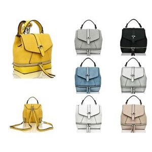 Women small backpack zipper details