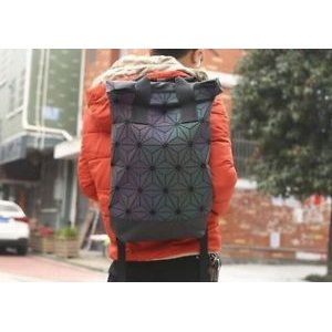 Color geometric fashion backpack backpack boy