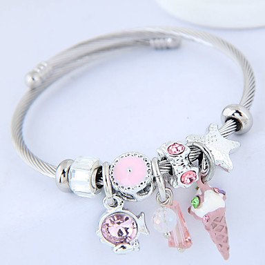 Women thick bracelet necklace, rhinestone fish, ice cream, fashion, jewelry lovely bracelet