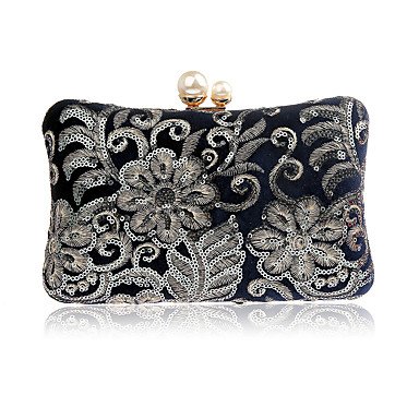 Women's Polyester Evening Bag Flower Red/Dark Blue/Almond/Autumn Amplifier; Winter