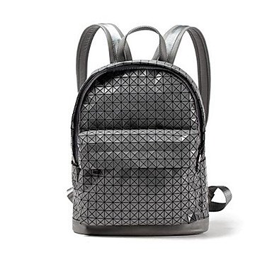 Women bag backpack zipper acrylic black, gray