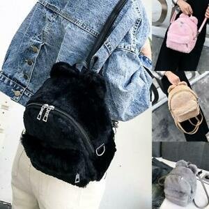 Women's fashion cute backpack plush mini bag