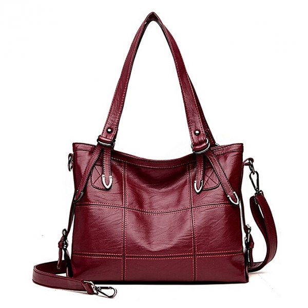 Woman Tote Casual Bags Female Bag Women Leather Handbag  Shoulder Bag Red