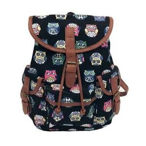 Retro cute owl bag rucksack travel bag