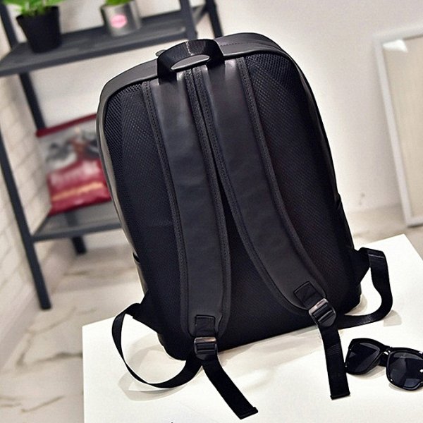 Men Women leather backpack computer backpack black backpack school bags