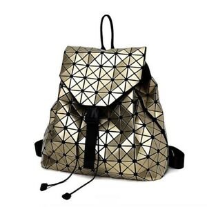 Backpack fashion backpack geometry pleat pack sequins