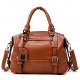 Women bag handbag solid color blue, black, brown