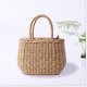 Women's Hollow Grass Top Tote Solid Color Khaki