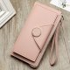 Women's Button PU Wallet Geometric Black / Blush Pink