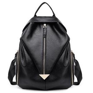 Female black backpack travel backpack school book bags