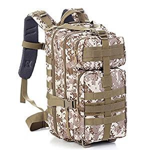 30L Hiking Camping Bag, Army Military Tactical Trekking Rucksack Backpack Camo