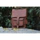 Retro leather backpack 18" laptop backpack