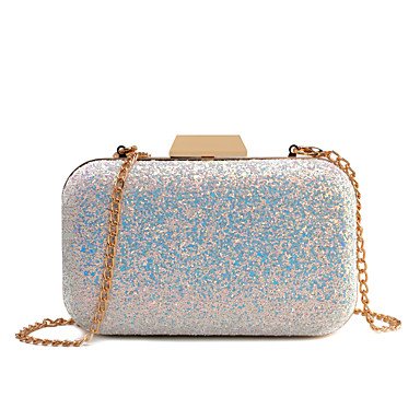 Women's Flash PU evening bag blush pink / gold / blue