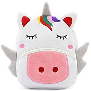 New cute plush unicorn small backpack young student aged 3-5 years old