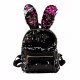 Women bag backpack fastener silver , violet , blue